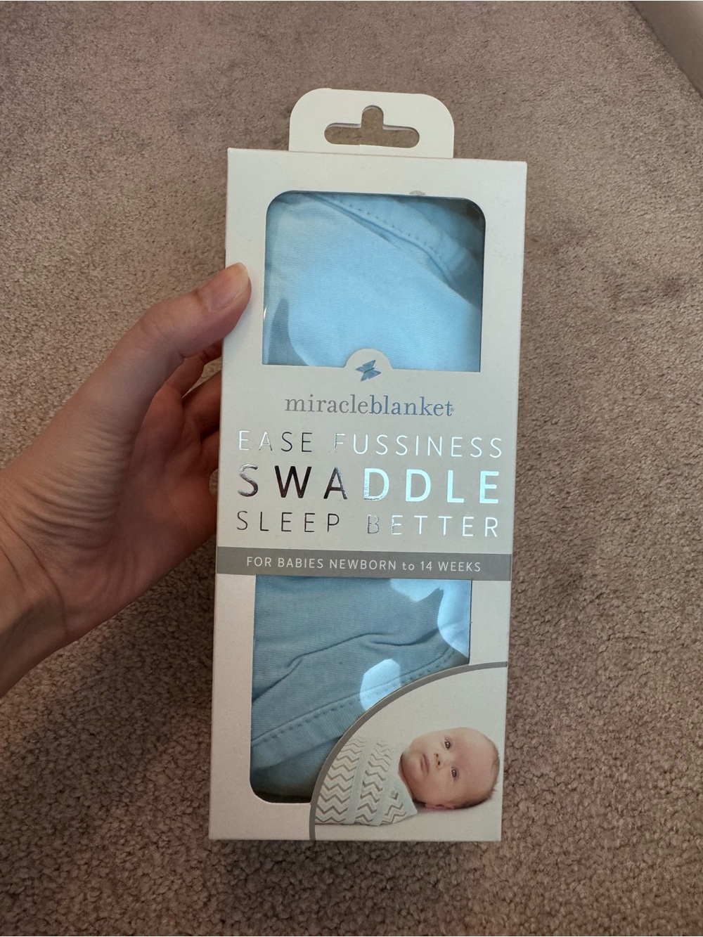 Miracle Blanket Light Blue Swaddle - Cozy Infant Wrap